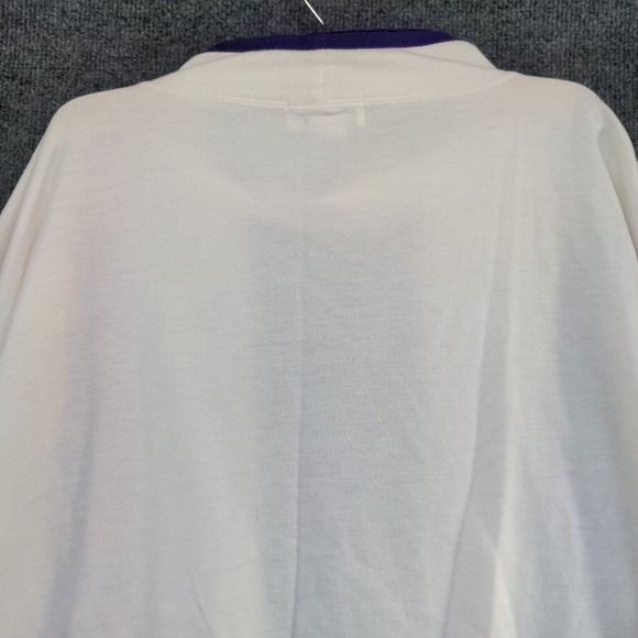 Blast Men's Pullover Sweater White Purple Colorful Striped Size 2X - Picture 3 of 13